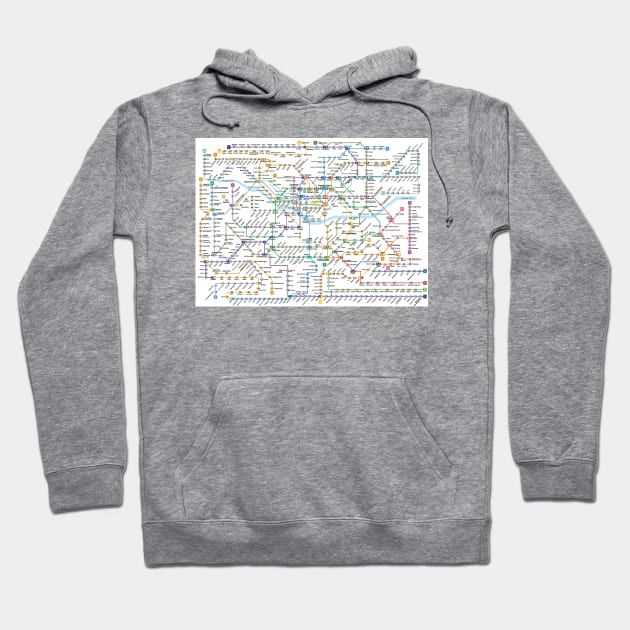 Seoul subway map Hoodie by Superfunky